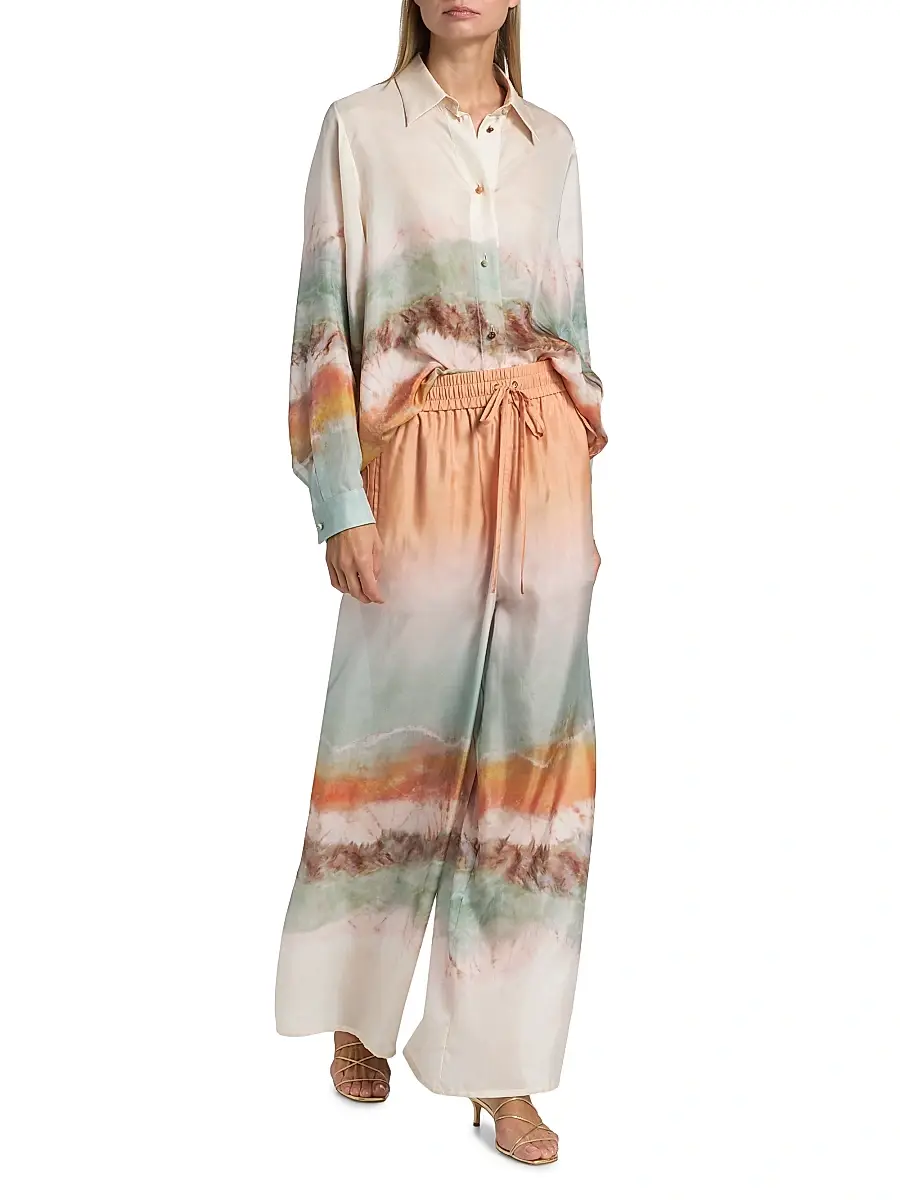 Zimmermann Women's Daylight Gradient Print Silk Relaxed Pants | Thumbnail 2 Zimmermann Women's Daylight Gradient Print Silk Relaxed Pants | Thumbnail 2
