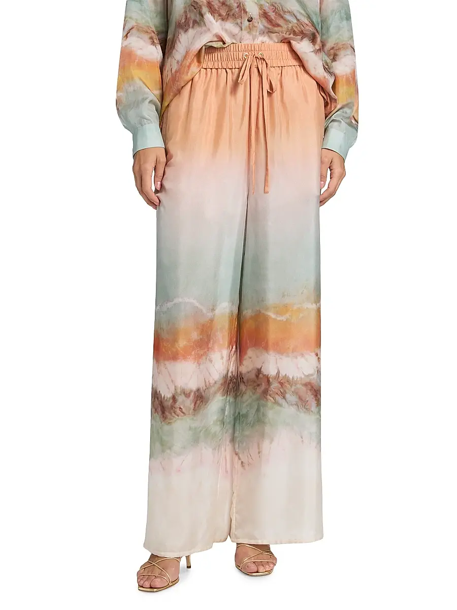 Zimmermann Women's Daylight Gradient Print Silk Relaxed Pants | Thumbnail 3 Zimmermann Women's Daylight Gradient Print Silk Relaxed Pants | Thumbnail 3