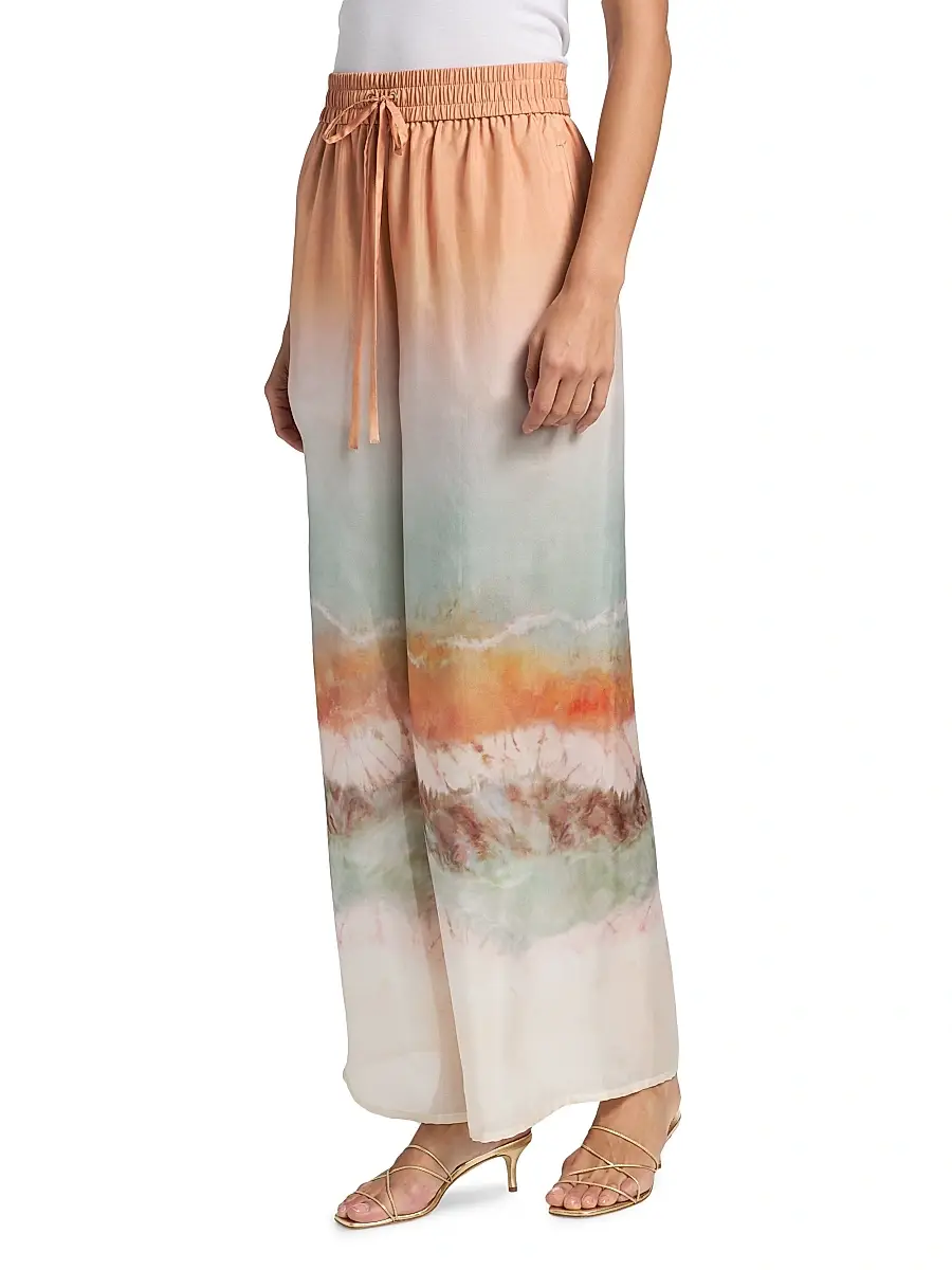 Zimmermann Women's Daylight Gradient Print Silk Relaxed Pants | Thumbnail 4 Zimmermann Women's Daylight Gradient Print Silk Relaxed Pants | Thumbnail 4