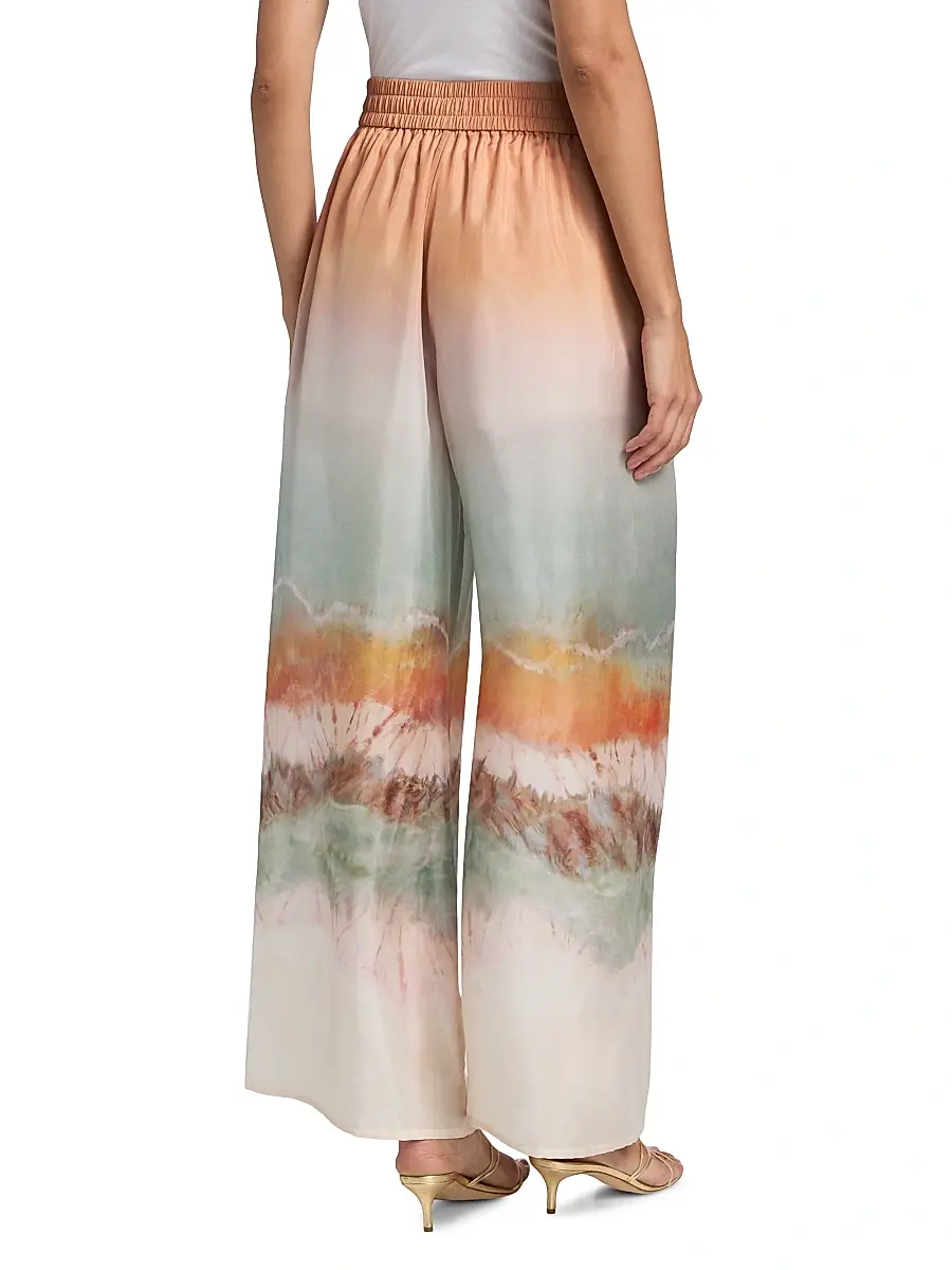 Zimmermann Women's Daylight Gradient Print Silk Relaxed Pants | Thumbnail 5 Zimmermann Women's Daylight Gradient Print Silk Relaxed Pants | Thumbnail 5