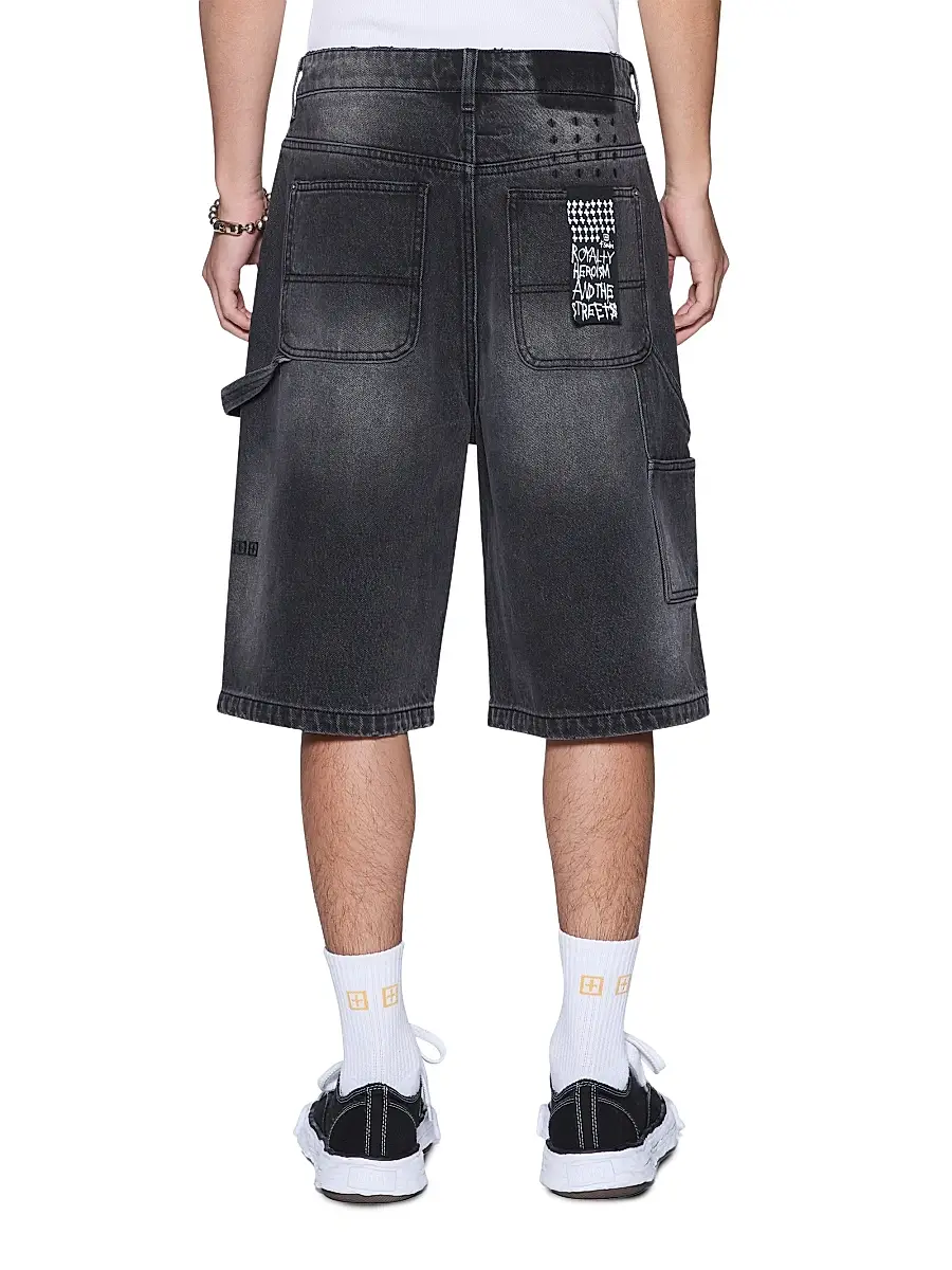 Ksubi Men's Future Memory Maxx Operator Denim Shorts - Black | Thumbnail 3 Ksubi Men's Future Memory Maxx Operator Denim Shorts - Black | Thumbnail 3