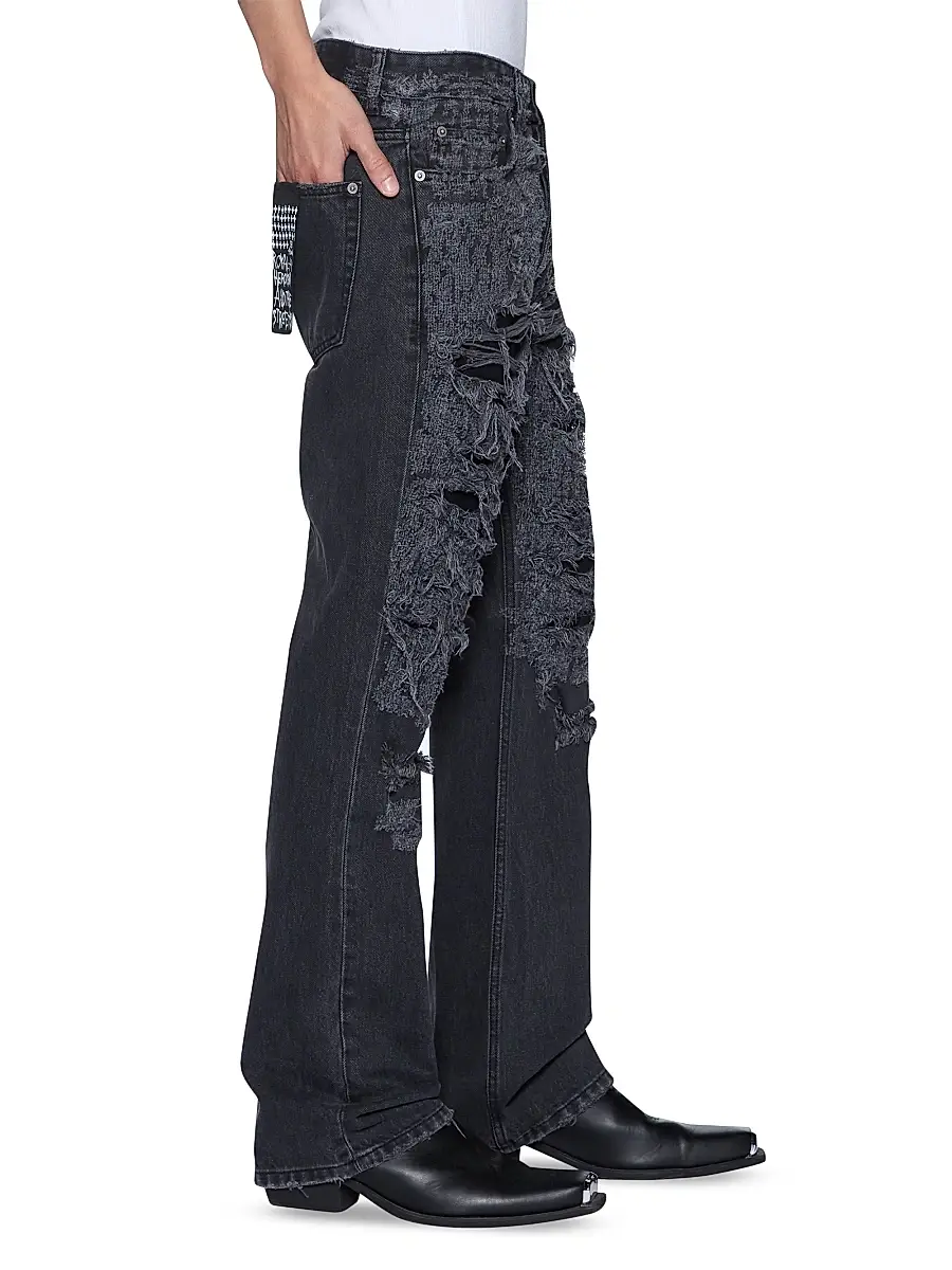 Ksubi Men's Future Memory Bronko Asher Trashed Boot-Cut Jeans | Thumbnail 2