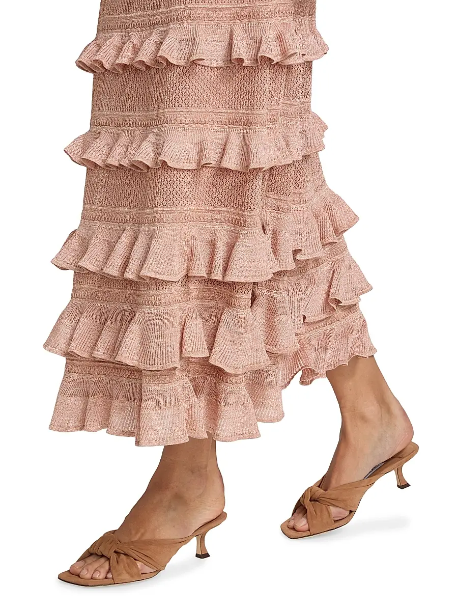 Zimmermann Women's Tiered-Frilled Midi-Skirt | Thumbnail 6 Zimmermann Women's Tiered-Frilled Midi-Skirt | Thumbnail 6