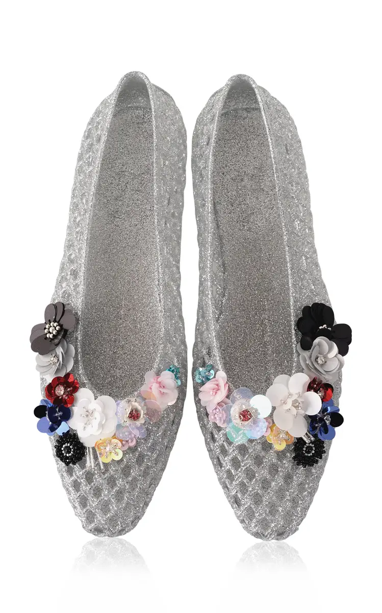 HEAVENLY JELLY Petal Embellished Jelly Shoes