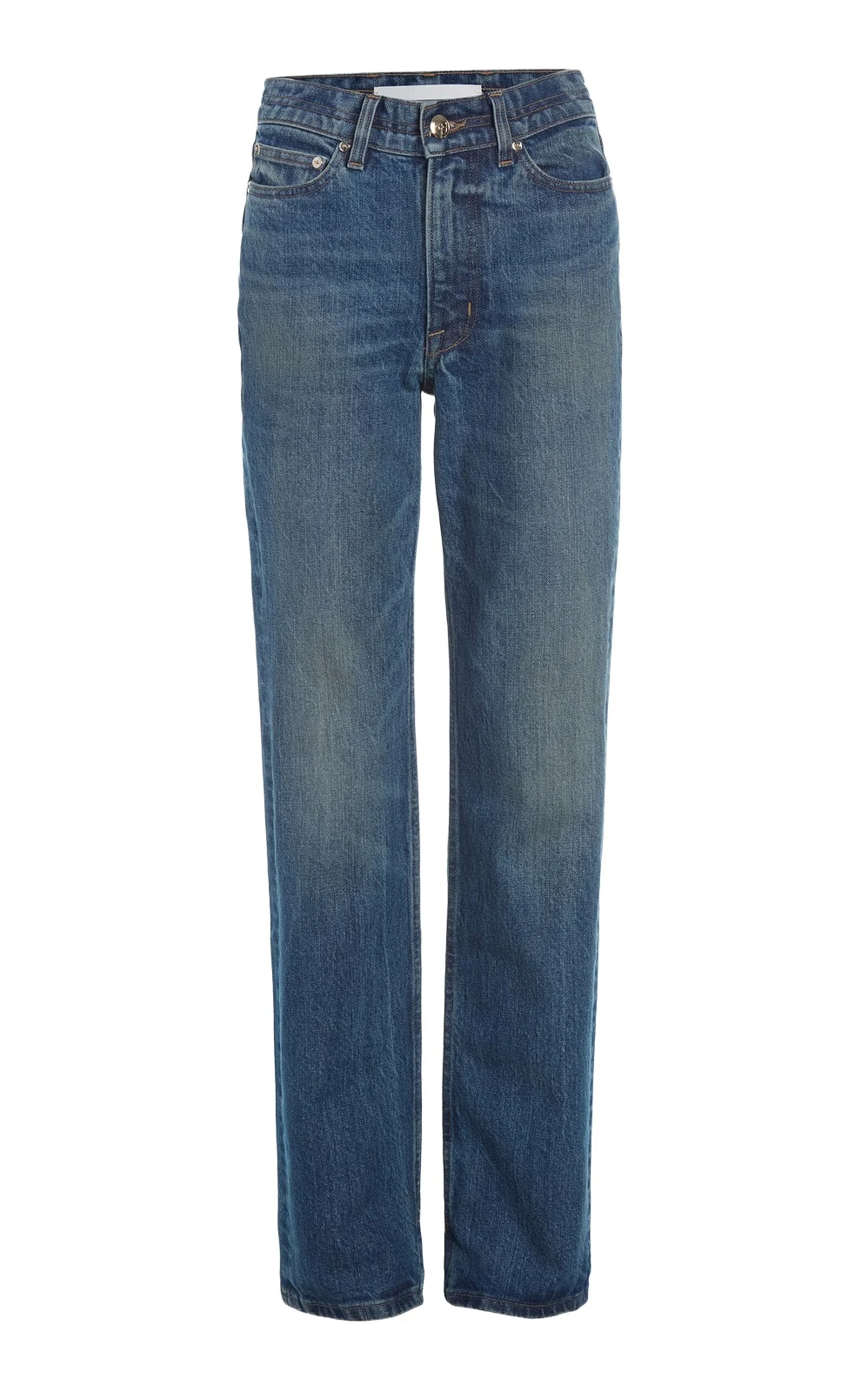 The Cecile Stretch Mid-Rise Slim-Leg Jeans