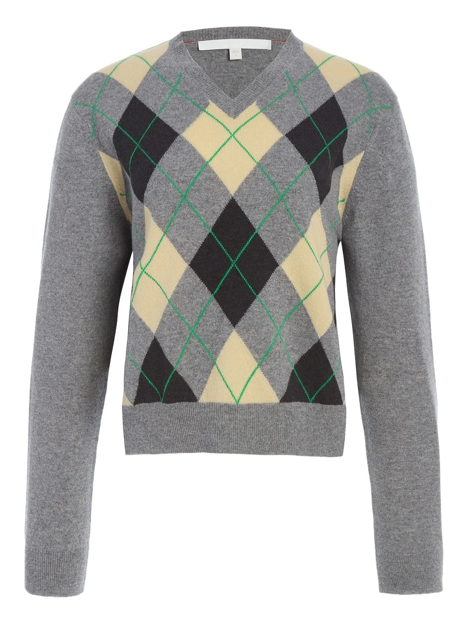 The Academy Argyle Cashmere Sweater