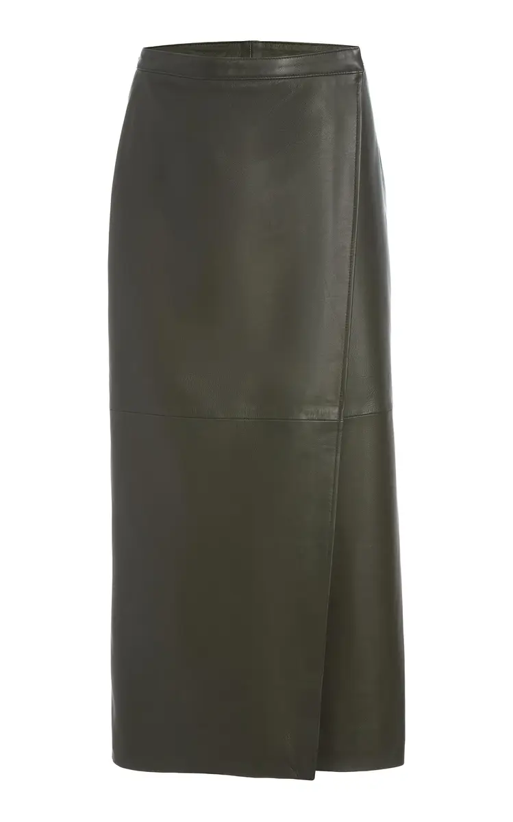 RÙADH The Este Leather Maxi Skirt
