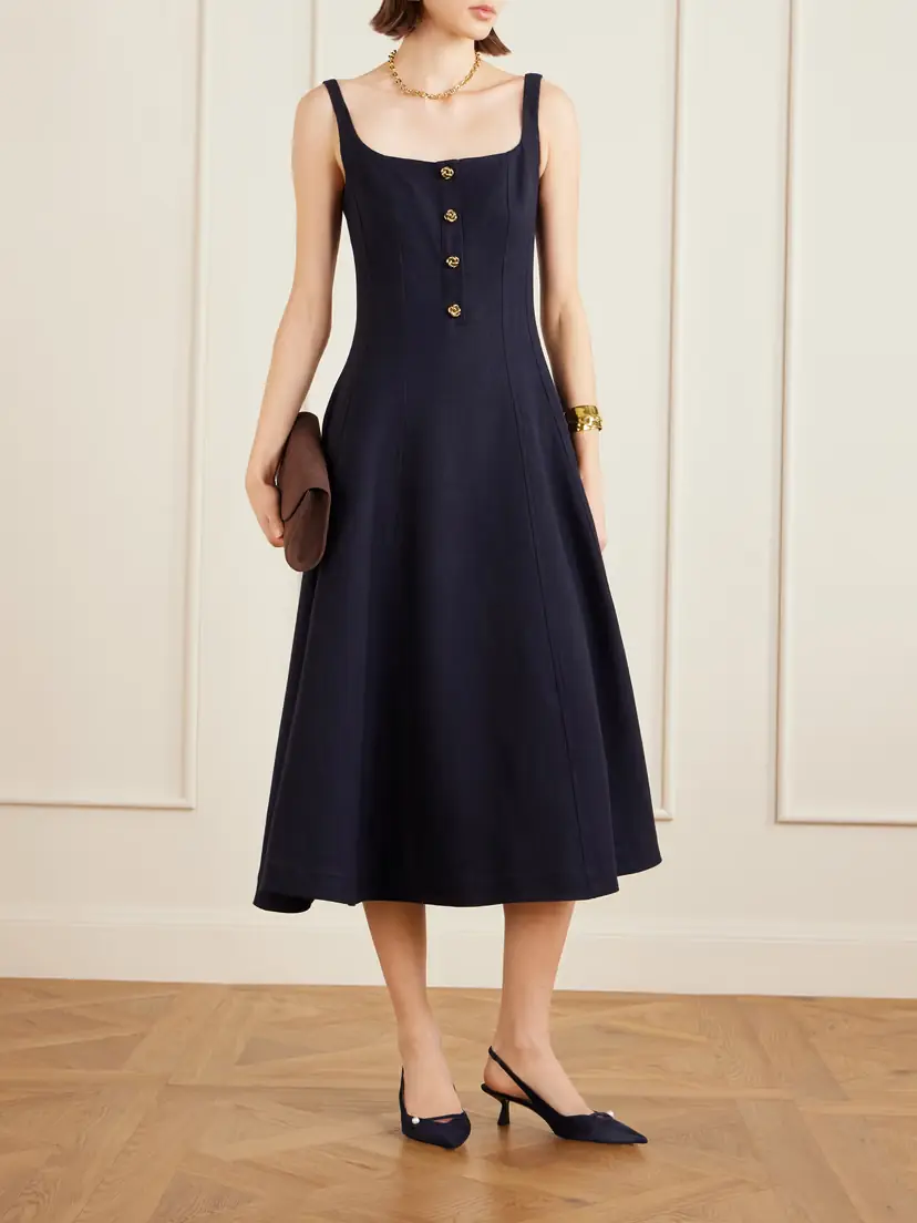 Altuzarra Orrie Paneled Cotton-blend Midi Dress | Thumbnail 2