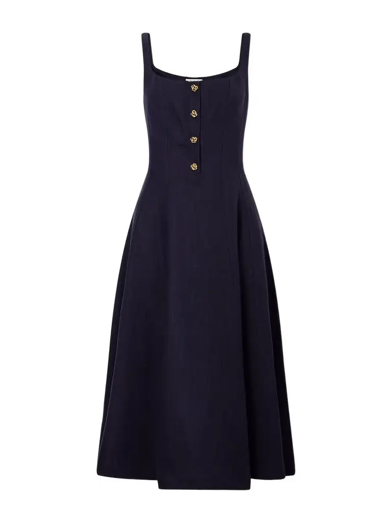 Orrie Paneled Cotton-blend Midi Dress