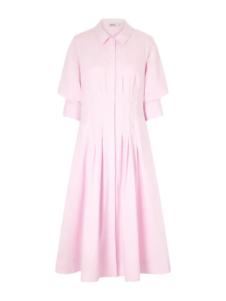 Simkhai Jazz Pleated Cotton-blend Poplin Midi Dress | Image 1 Simkhai Jazz Pleated Cotton-blend Poplin Midi Dress | Image 1
