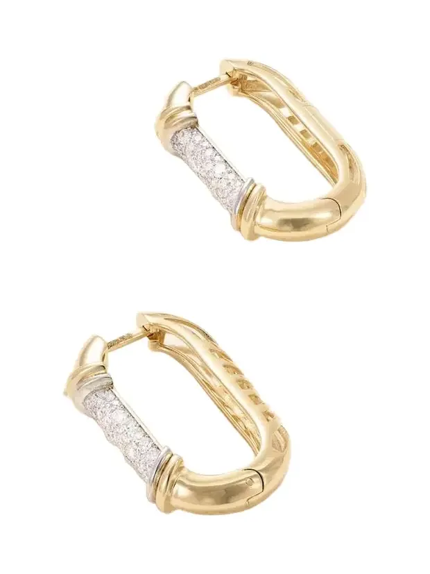 Lock Size 3 18-karat Gold Diamond Hoop Earrings