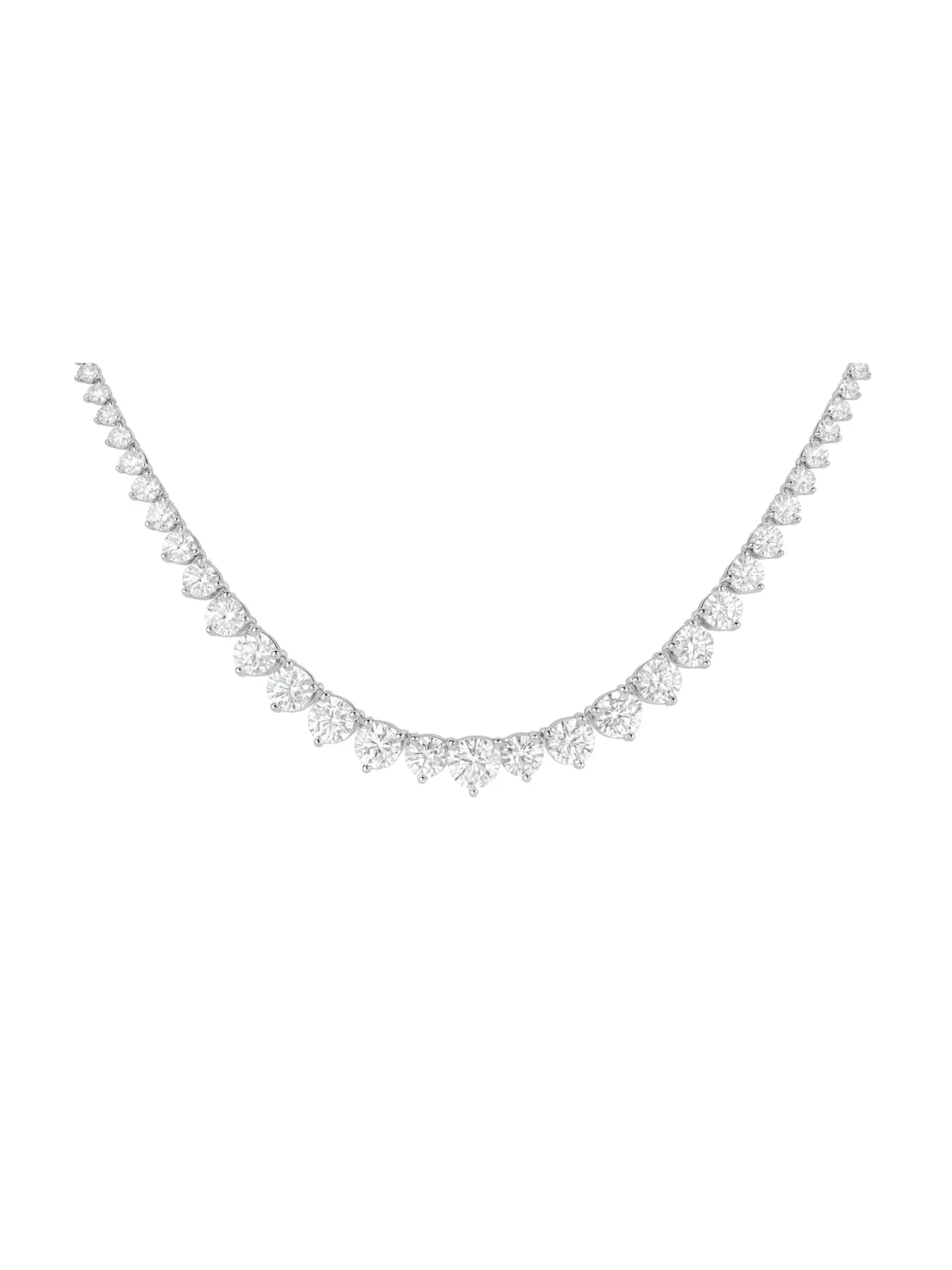 16.67ct Diamond 18K Gold Graduated Tennis Necklace 16.67ct Diamond 18K Gold Graduated Tennis Necklace