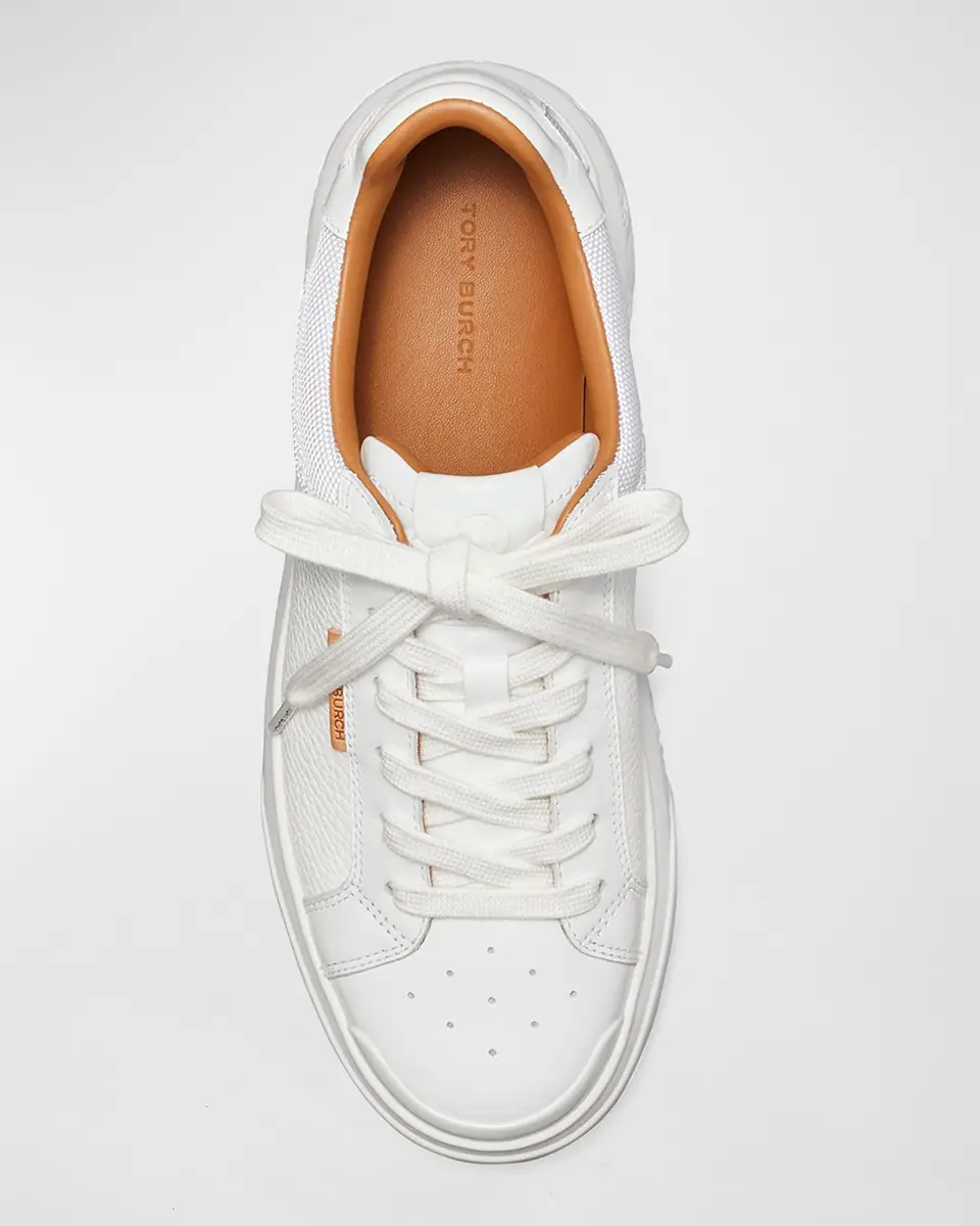 Tory Burch Ladybug Monogram Mix Leather Fashion Sneakers | Thumbnail 2 Tory Burch Ladybug Monogram Mix Leather Fashion Sneakers | Thumbnail 2