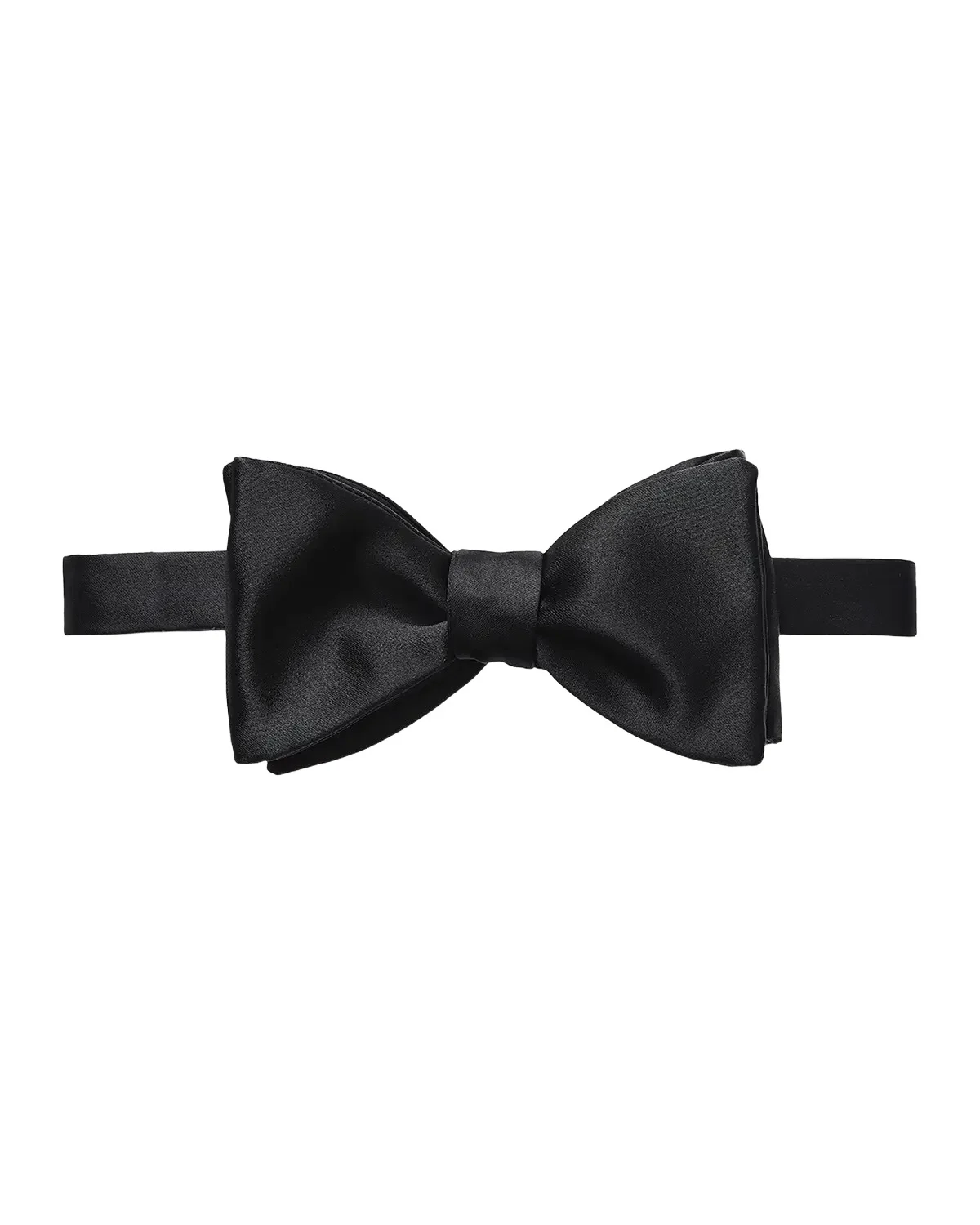 Eton Black Silk Satin Self Tied Bow Tie