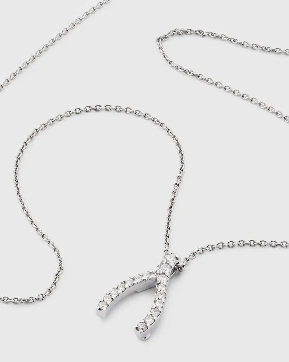 Roberto Coin Pave Wishbone Necklace | Thumbnail 2