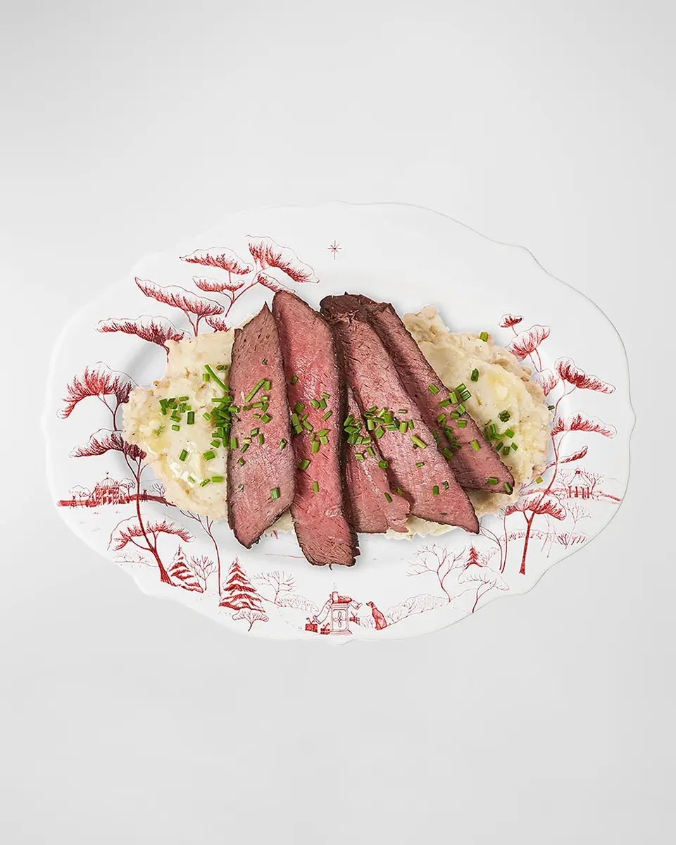 Juliska Country Estate Winter Frolic Ruby Christmas Eve Serving Platter | Thumbnail 2
