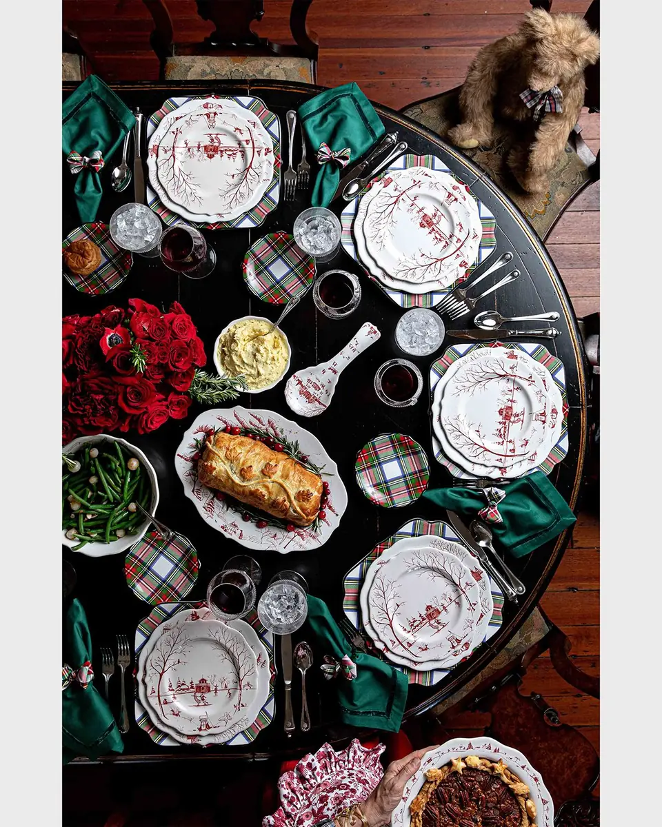 Juliska Country Estate Winter Frolic Ruby Christmas Eve Serving Platter | Thumbnail 3