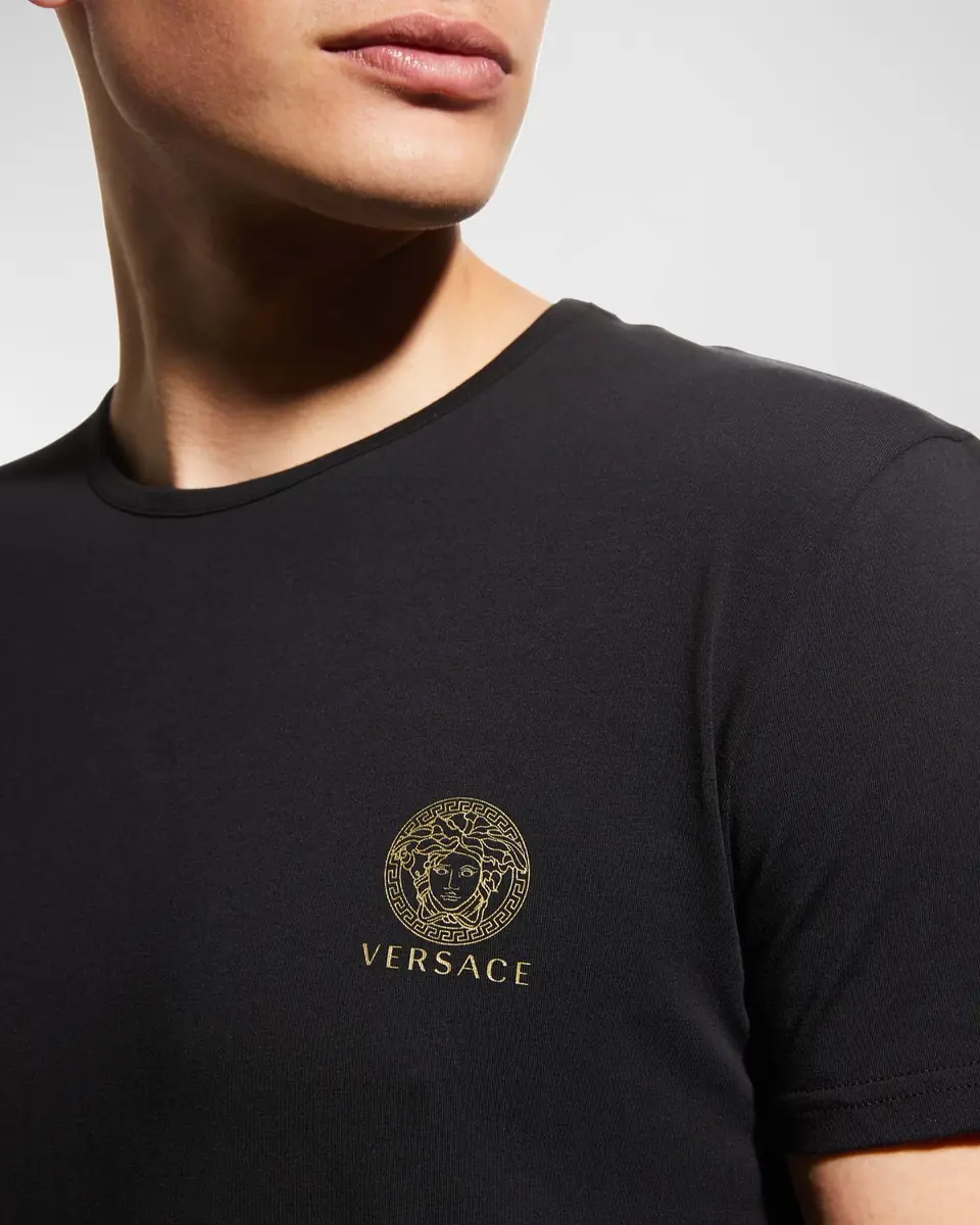 Versace Men's Medusa Logo Crewneck T-Shirt | Thumbnail 5
