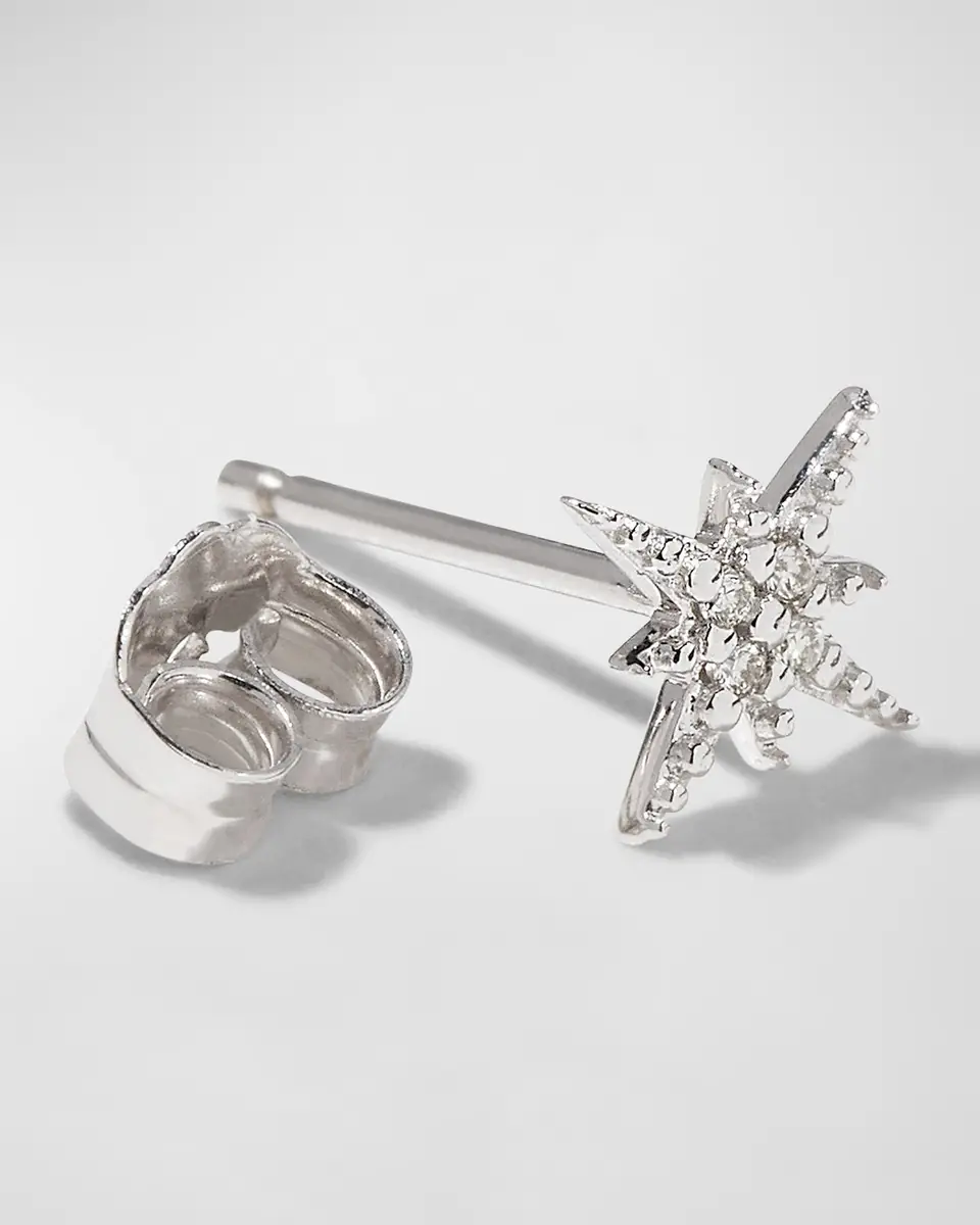 Sydney Evan Starburst Diamond Single Stud Earring | Thumbnail 4