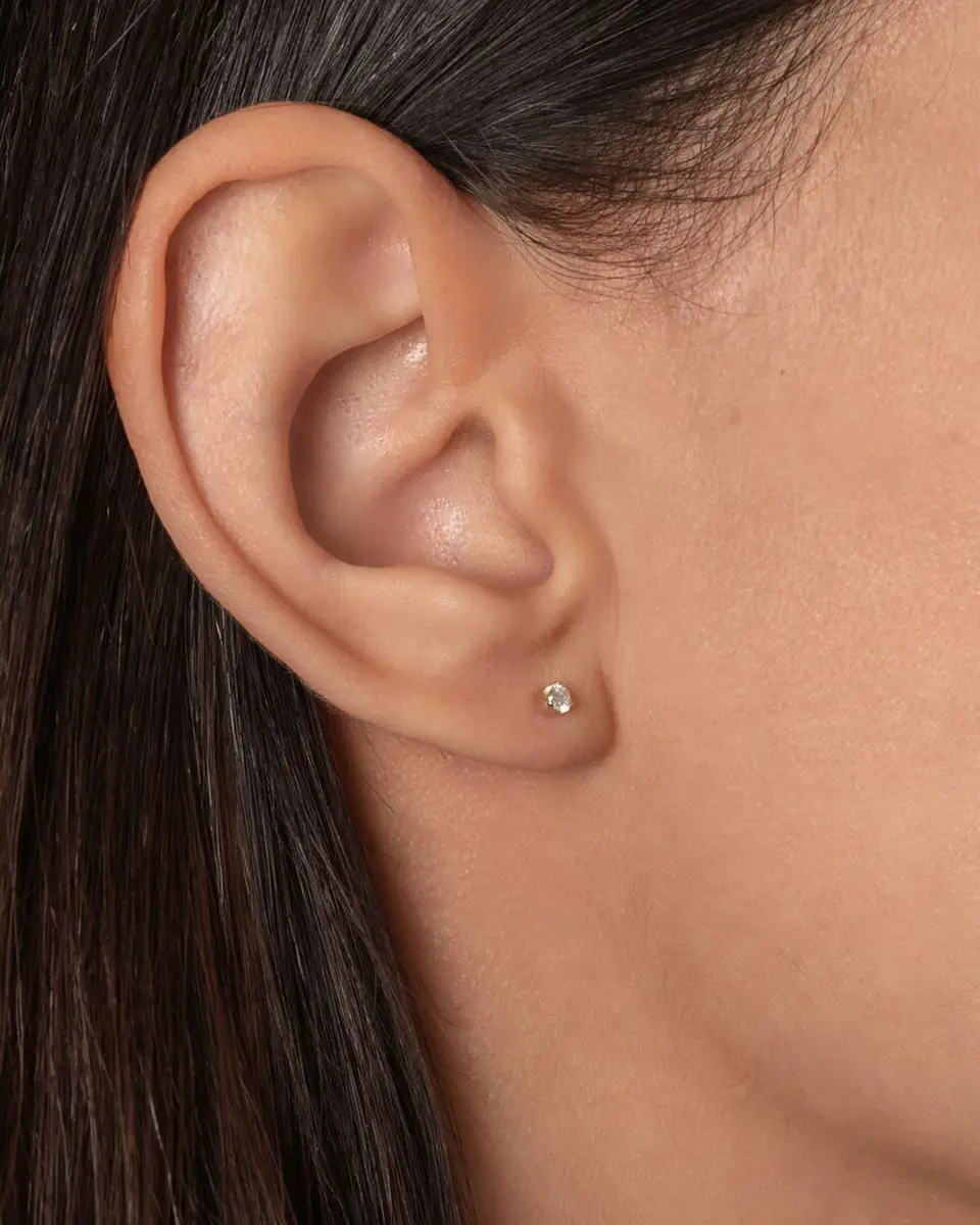 14k Gold 3-Prong Diamond Stud Earrings 14k Gold 3-Prong Diamond Stud Earrings