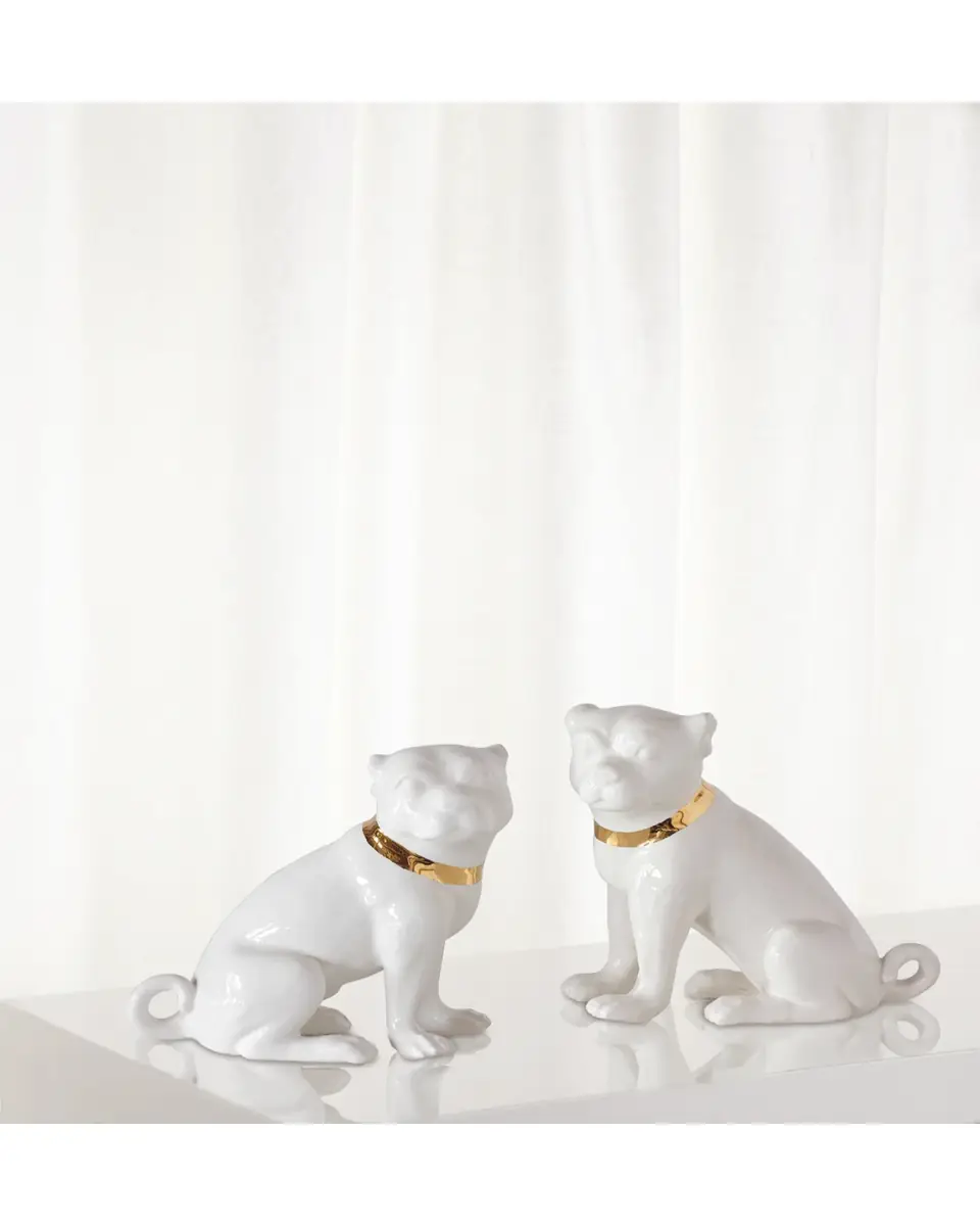 Port 68 Cecil Cream Pug Statues, Set of 2 | Thumbnail 2