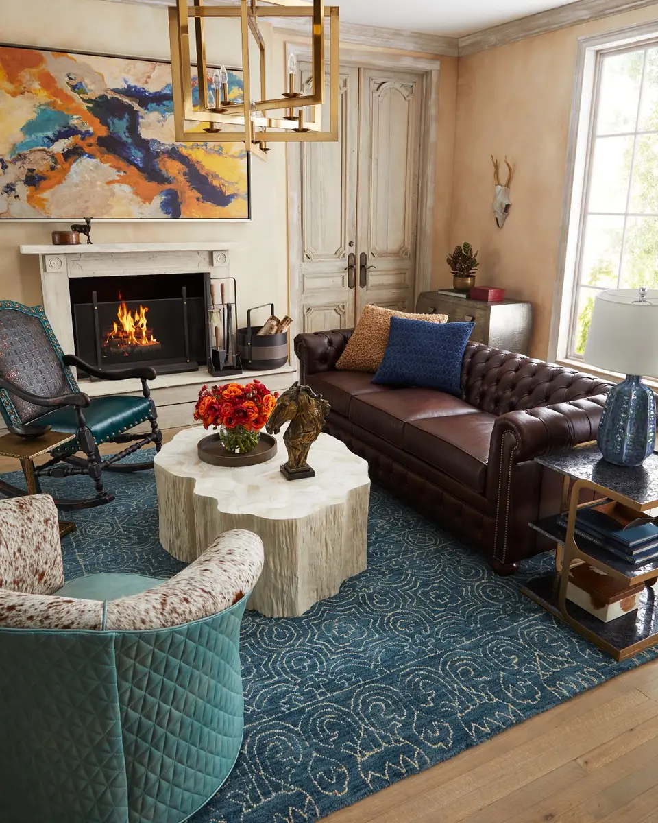 Old Hickory Tannery Chesterfield Leather Sleeper Sofa, 84" | Thumbnail 4 Old Hickory Tannery Chesterfield Leather Sleeper Sofa, 84" | Thumbnail 4