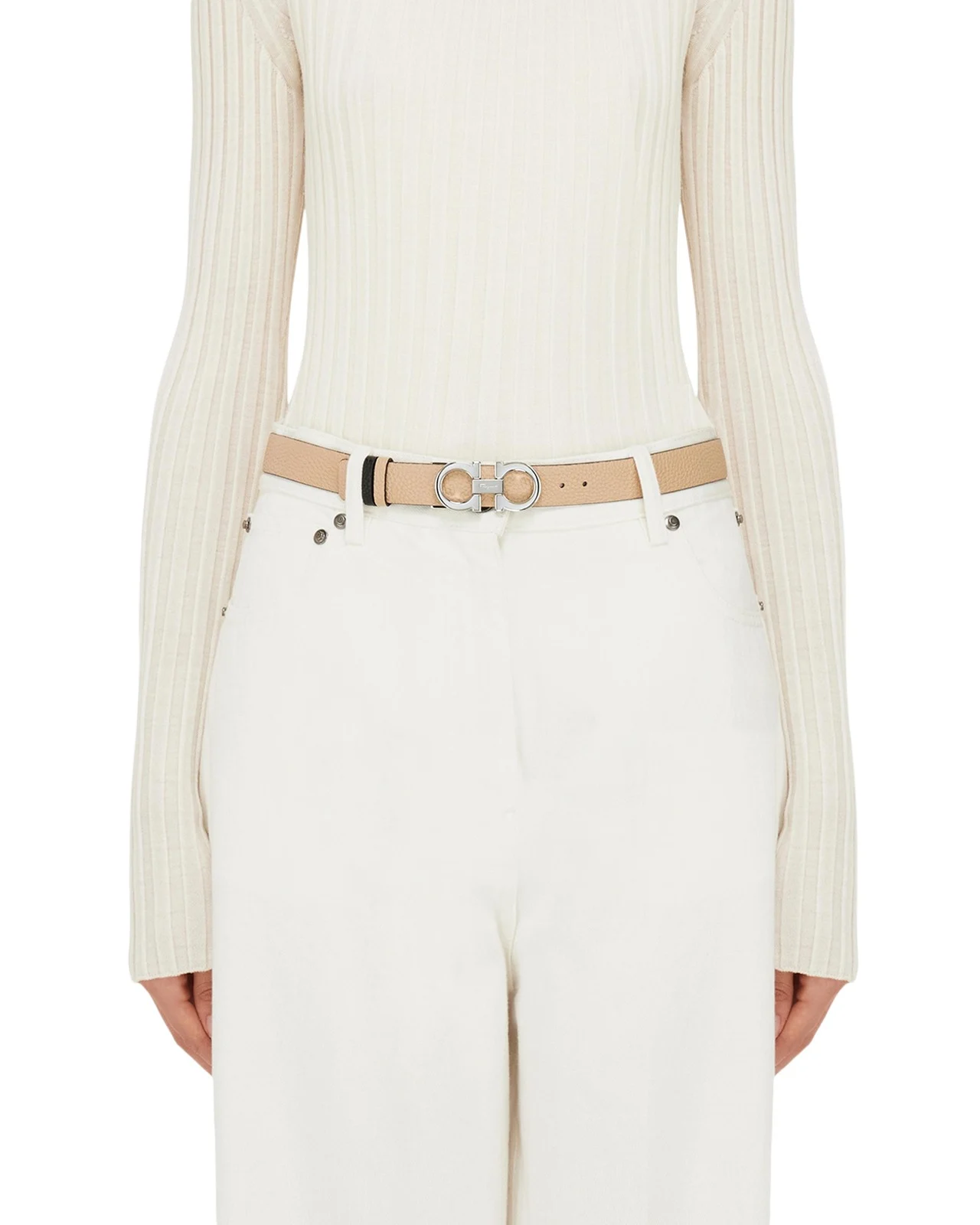 Ferragamo Gancini-Buckle Reversible Leather Belt