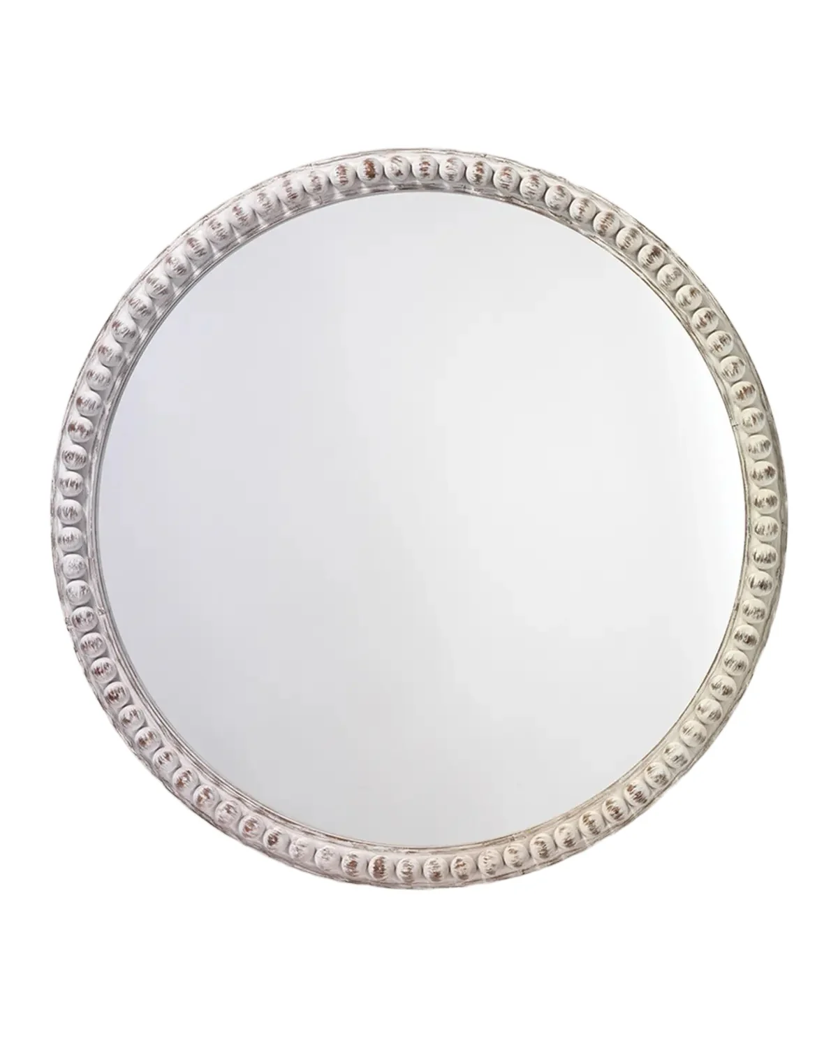 Jamie Young Audrey Beaded Mirror in White Wood