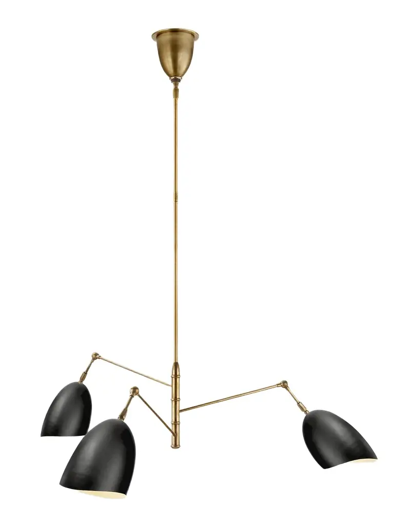 Visual Comfort Signature Sommerard Medium Triple Arm Chandelier By AERIN