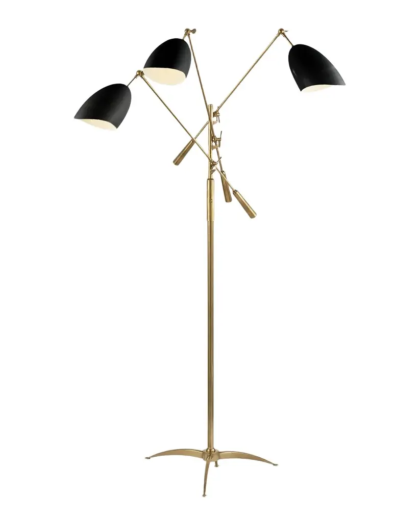 Visual Comfort Signature Sommerard Triple Arm Floor Lamp By AERIN