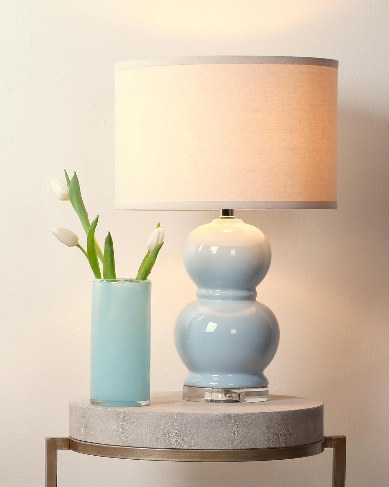 Jamie Young Bubble Ceramic Table Lamp, Starlight Blue