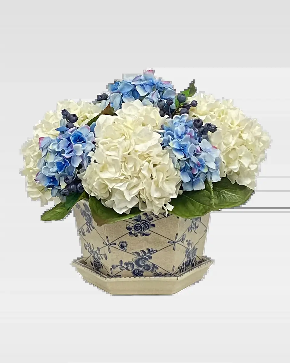 Winward Home Hydrangea Berry Faux Floral Arrangement in Vase | Thumbnail 2 Winward Home Hydrangea Berry Faux Floral Arrangement in Vase | Thumbnail 2