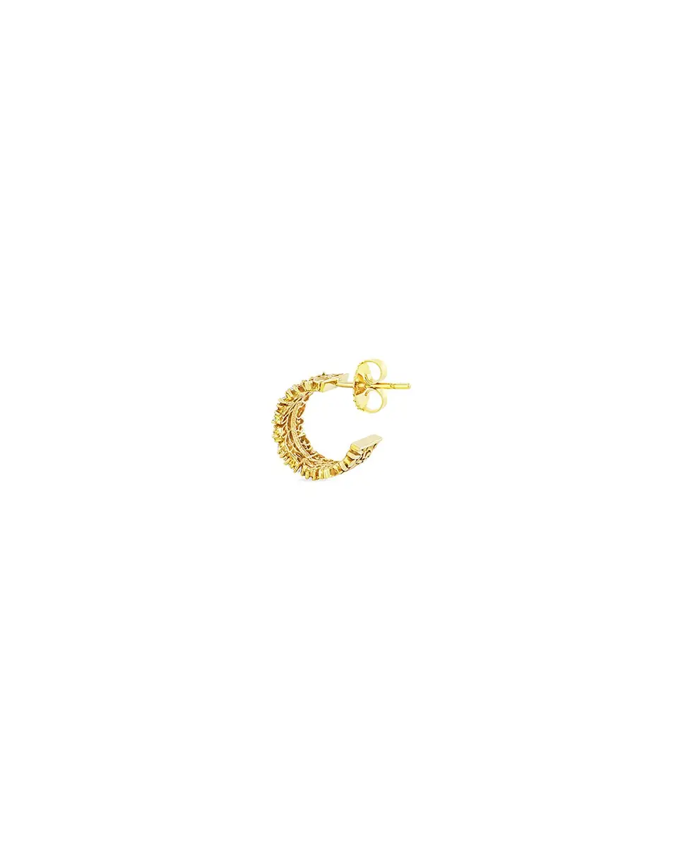 Suzanne Kalan 18k White Gold Diamond Huggie Hoop Earrings | Thumbnail 3