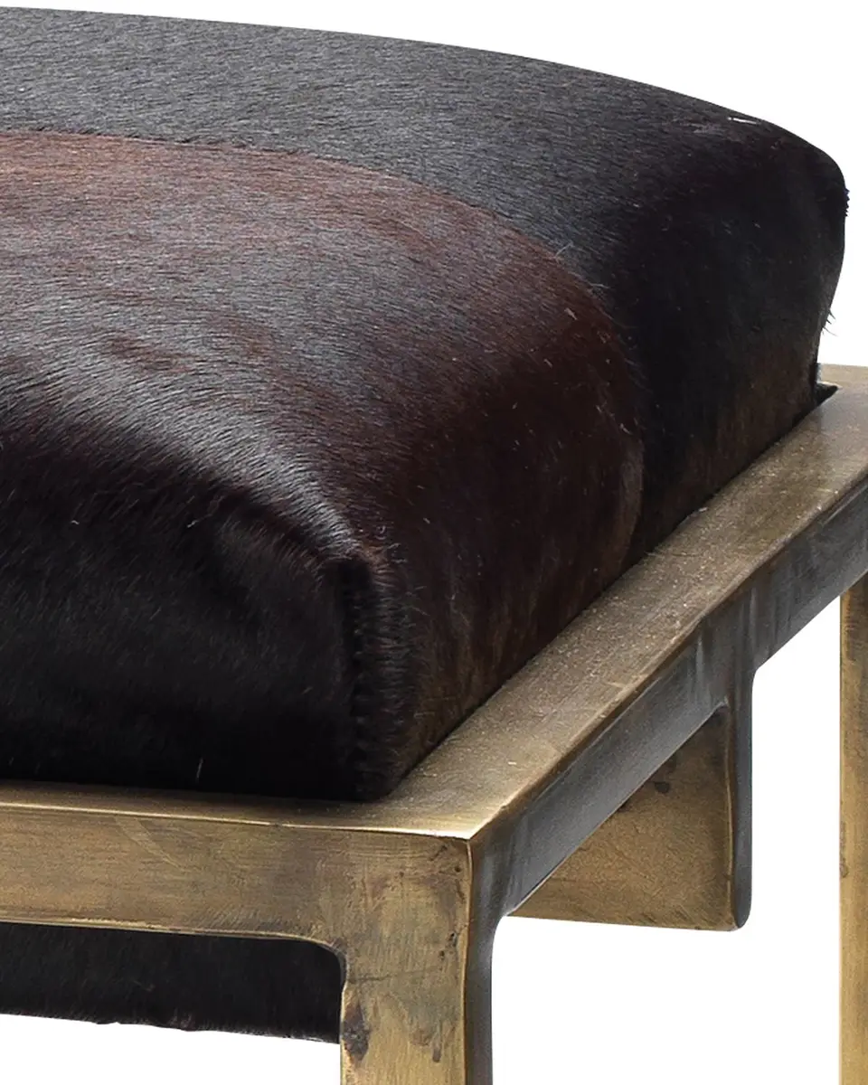 Jamie Young Shelby Espresso Hair Hide Bench | Thumbnail 2