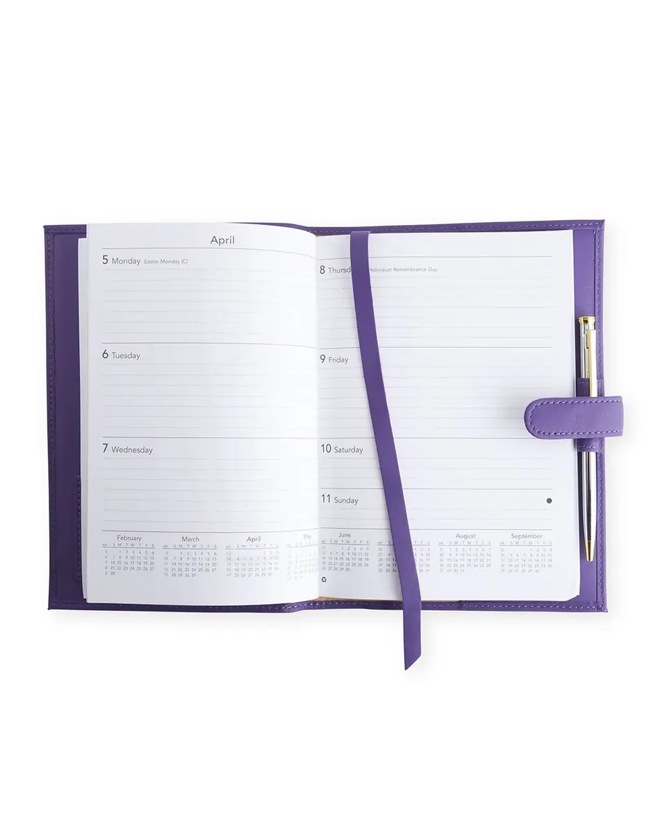 Royce New York Monogrammed Executive Weekly Leather Calendar Planner, Personalized | Thumbnail 2 Royce New York Monogrammed Executive Weekly Leather Calendar Planner, Personalized | Thumbnail 2