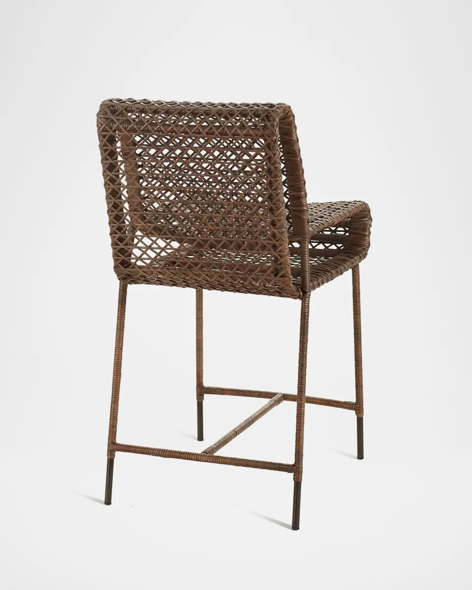 Arteriors Cameron Rattan Counter Stool, 25" | Thumbnail 4 Arteriors Cameron Rattan Counter Stool, 25" | Thumbnail 4