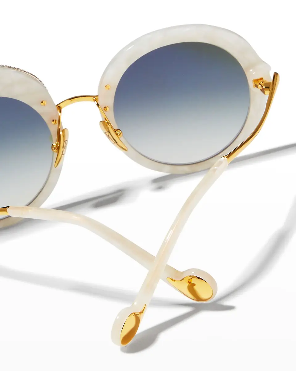 Anna-Karin Karlsson Rose et la Roue Round Crystal-Embellished Leopard Sunglasses | Thumbnail 4 Anna-Karin Karlsson Rose et la Roue Round Crystal-Embellished Leopard Sunglasses | Thumbnail 4