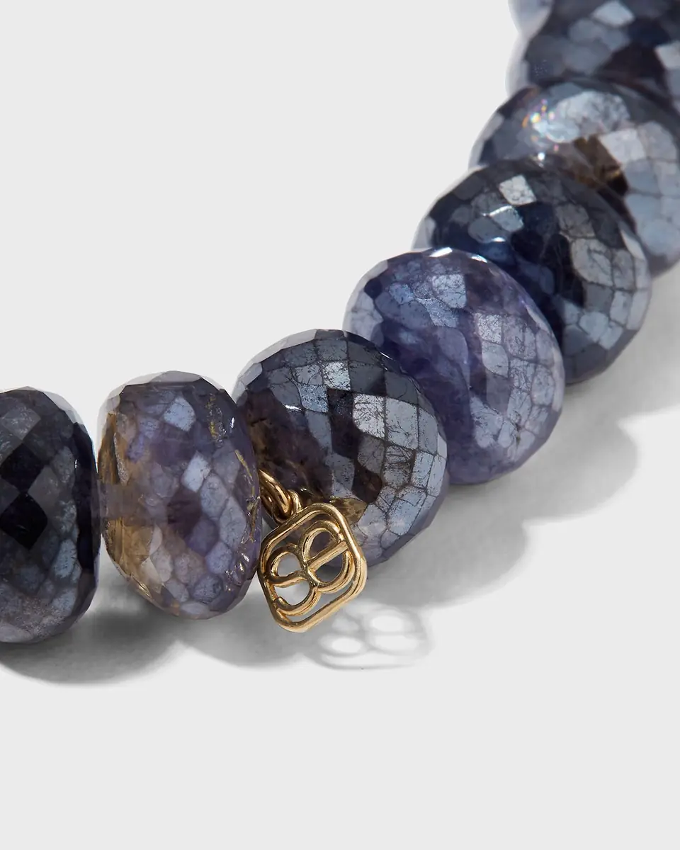 Sydney Evan Medium Love Script on 10mm Iolite Bracelet | Thumbnail 7 Sydney Evan Medium Love Script on 10mm Iolite Bracelet | Thumbnail 7
