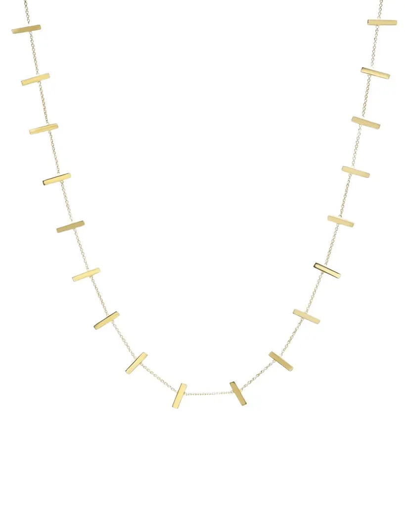 Cross Bar Necklace in Yellow Gold Cross Bar Necklace in Yellow Gold