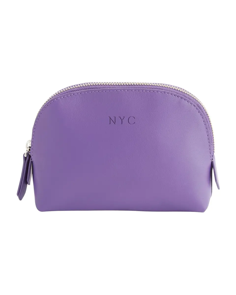 Royce New York Monogrammed Compact Leather Cosmetic Bag | Thumbnail 2