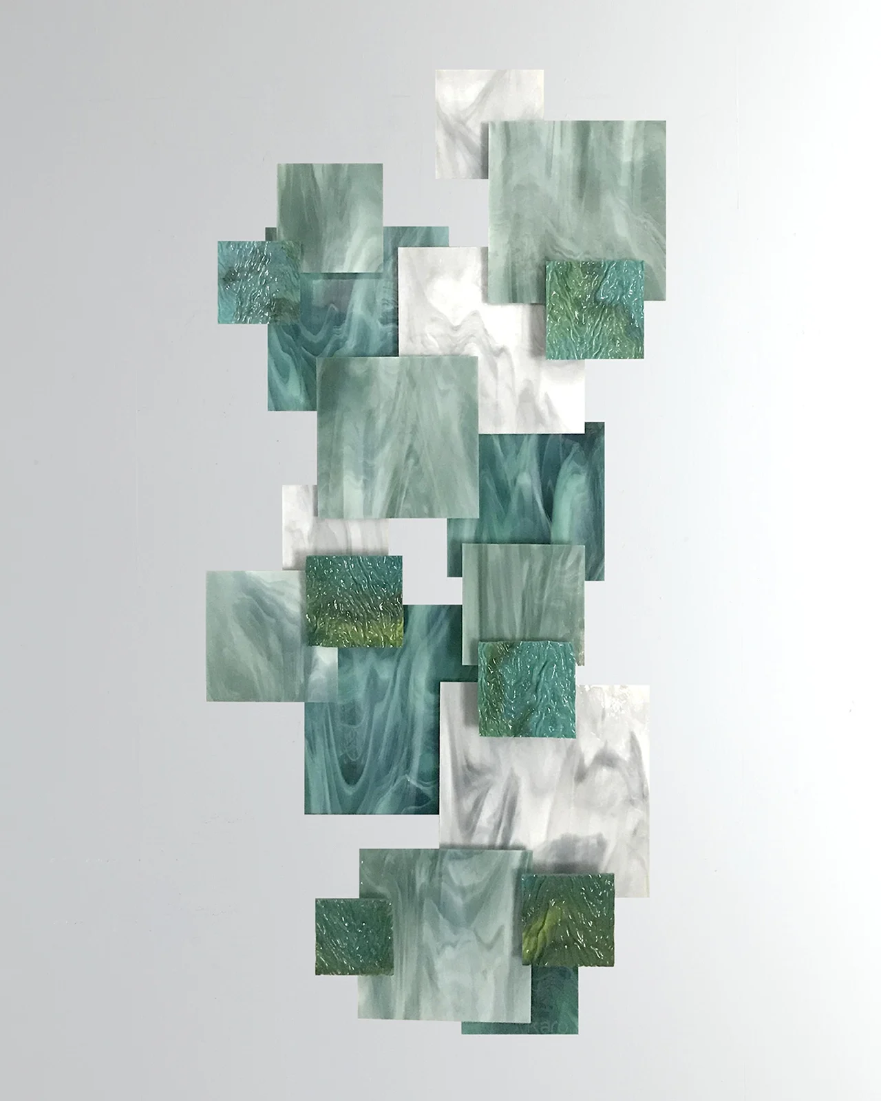 Karo Studios Coral Vertical Glass Wall Sculpture
