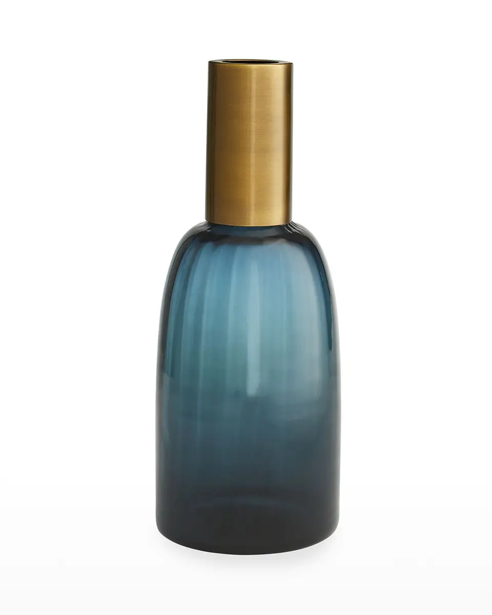 Arteriors Huff Optic Glass & Brass Vases, Set Of 2 | Thumbnail 3