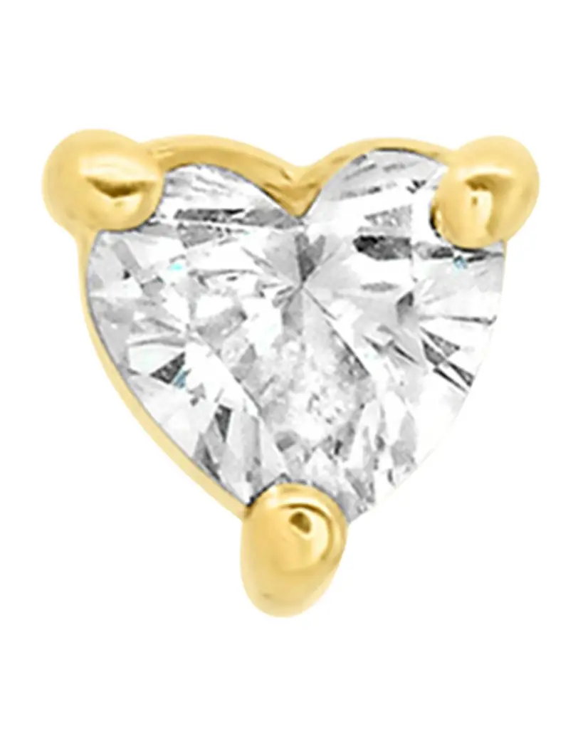Jennifer Meyer Heart-Cut Diamond Stud Earring, Single | Image 1 Jennifer Meyer Heart-Cut Diamond Stud Earring, Single | Image 1