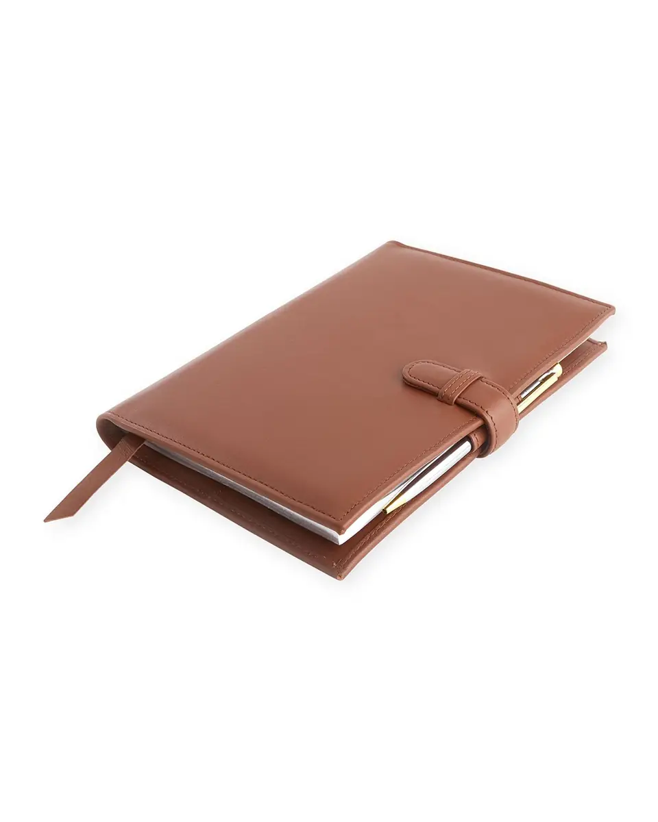 Royce New York Monogrammed Executive Weekly Leather Calendar Planner, Personalized | Thumbnail 3