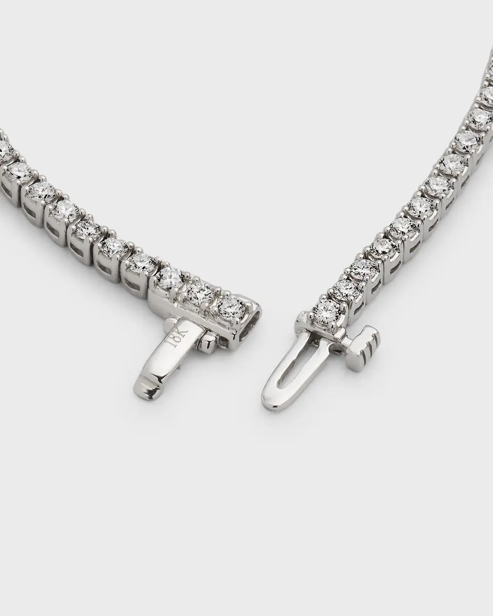 Neiman Marcus Diamonds 18K White Gold Diamond Tennis Bracelet, 2.11tcw, 7"L | Thumbnail 3