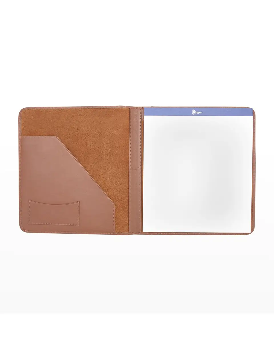 Royce New York Personalized Suede Lined Leather Writing Portfolio | Thumbnail 3