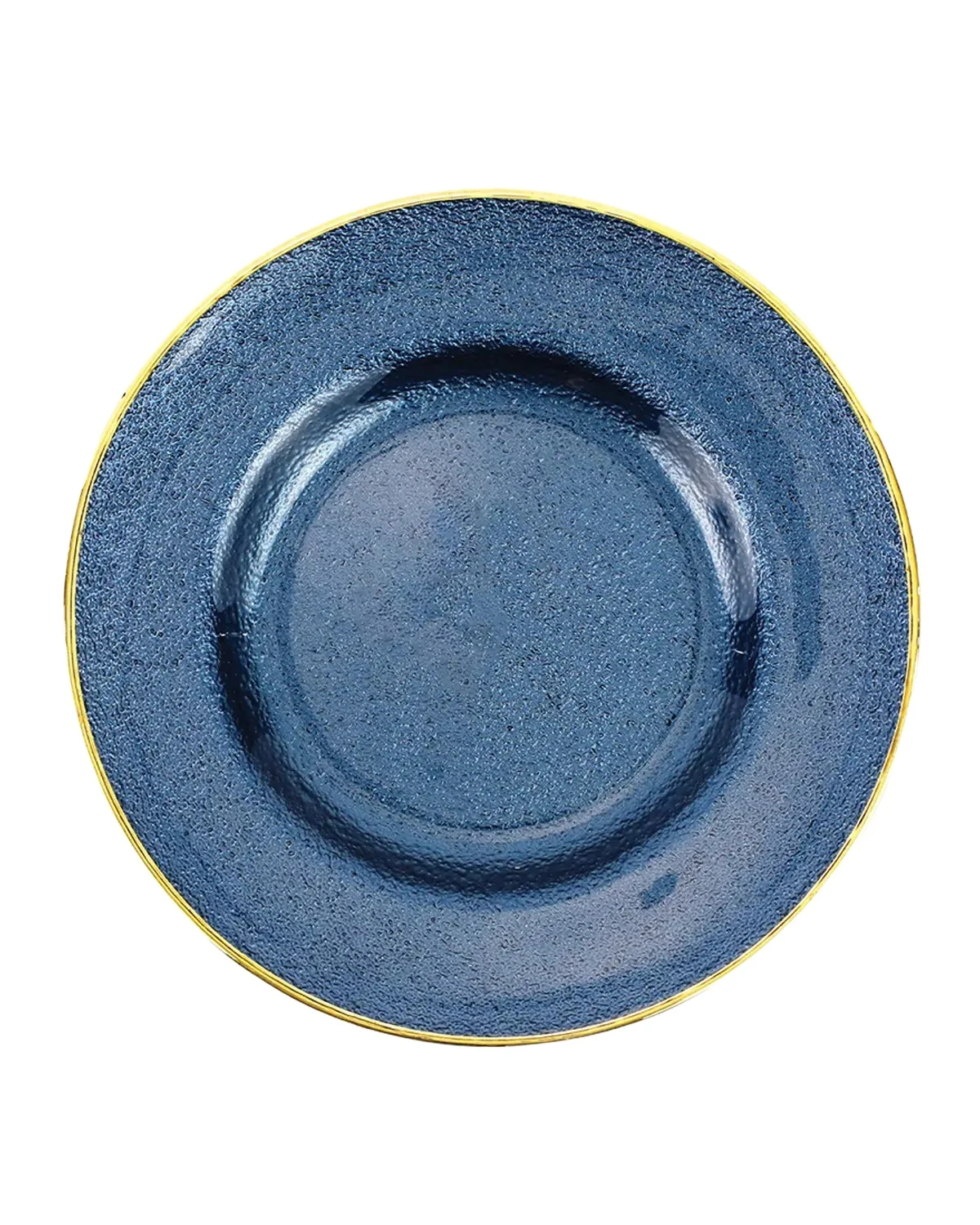 Vietri Metallic Glass Sapphire Salad Plate