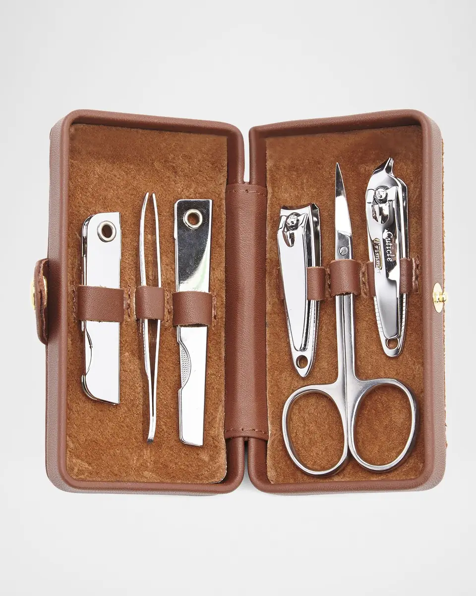Royce New York Personalized Leather Manicure Grooming Kit | Thumbnail 2