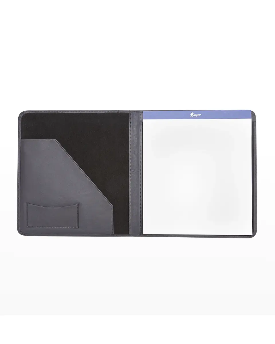 Royce New York Personalized Suede Lined Leather Writing Portfolio | Thumbnail 4