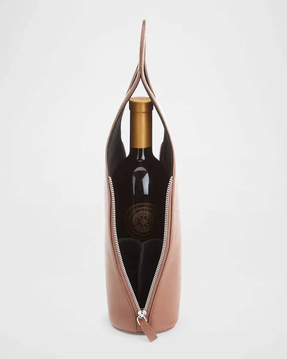 Royce New York Monogrammed Leather Wine Champagne Bottle Carrying Case, Personalized | Thumbnail 4 Royce New York Monogrammed Leather Wine Champagne Bottle Carrying Case, Personalized | Thumbnail 4